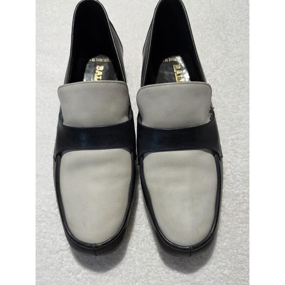 Bally Careno Men’s Leather Loafers Black And Off White Slip-On Shoes Size 8.5 main image 7